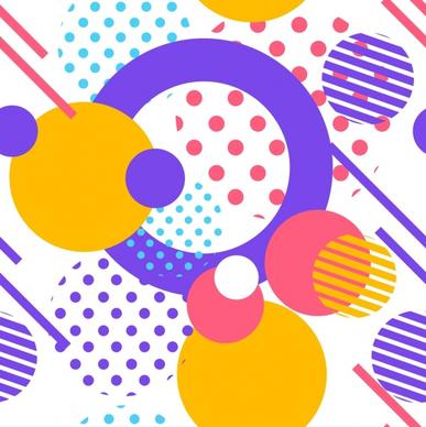 abstract background colorful circles lines decor