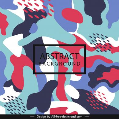 abstract background colorful flat deformed shapes decor