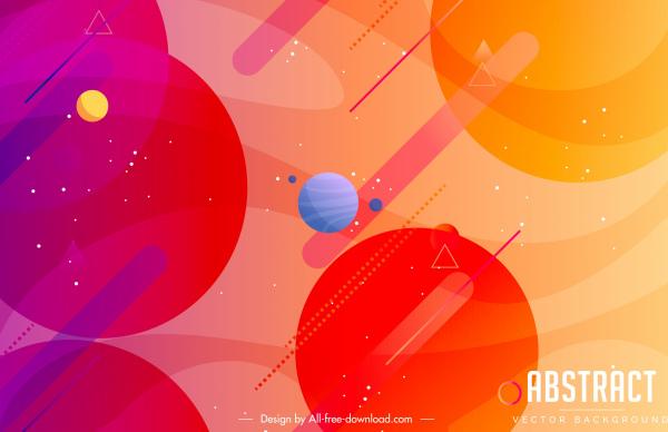 abstract background flat colorful circles decor