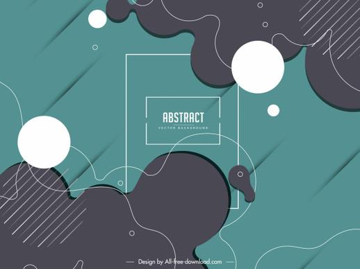 abstract background flat geometric deformed shapes sketch