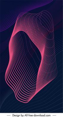 abstract background modern 3d curved lines