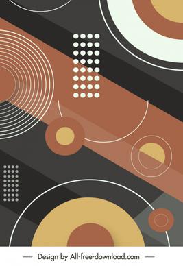 abstract background template colorful geometric circles decor