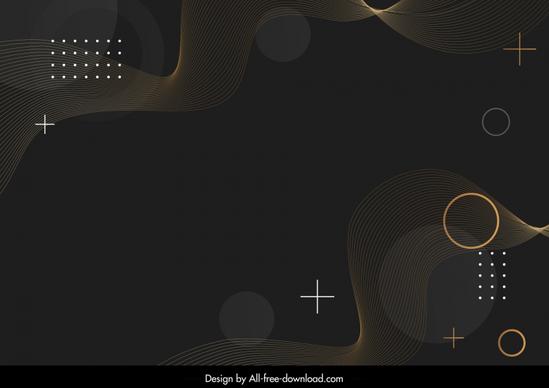  abstract background template dark dynamic waves 3d
