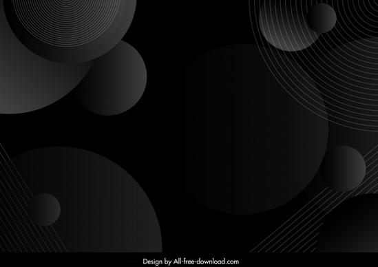 abstract background template dark flat circles shapes