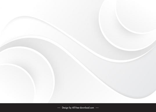 abstract background template white dynamic flat curves circles
