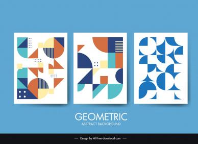 abstract  background templates collection flat geometric shapes