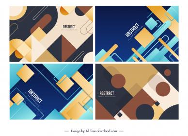 abstract background templates collection flat geometry layout