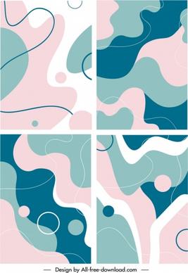abstract background templates colorful classical flat swirled decor