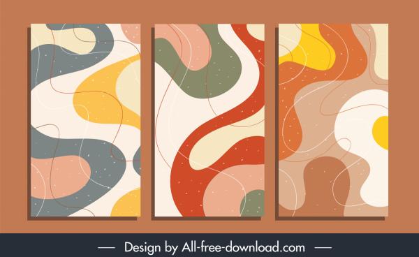 abstract background templates colorful deformed shapes sketch