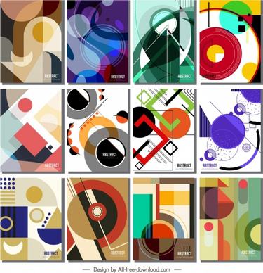 abstract background templates colorful flat geometric decor