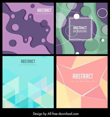 abstract background templates colorful modern flat decor