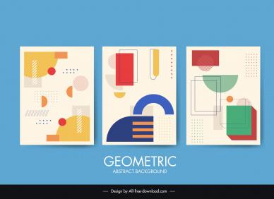 abstract background templates flat classic geometric shapes
