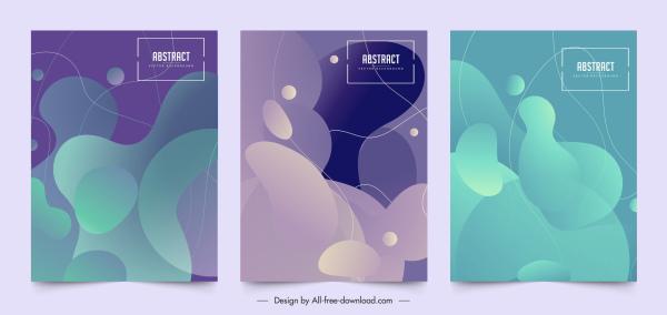 abstract background templates modern colored deformity shapes decor