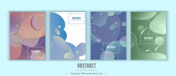 abstract background templates modern deformed shapes decor