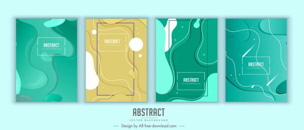 abstract background templates modern flat colored deformed shapes