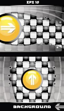 technology background templates modern shiny checkered arrow decor