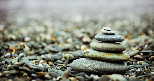 abstract balance beach boulder cobblestone gravel