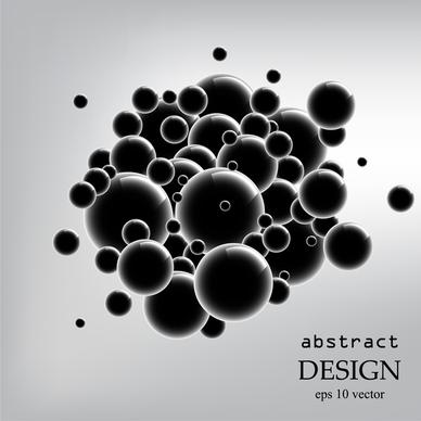 abstract black ball 3d background