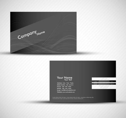 abstract black colorful business card set vector