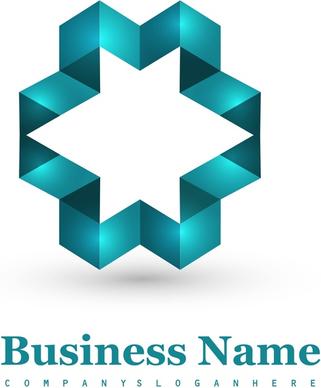 abstract blue business icon element vector illustration