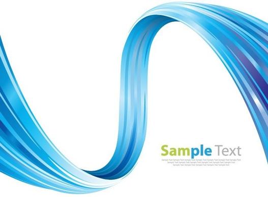 abstract blue business technology wave vector illustration