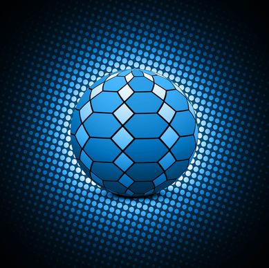 abstract blue color football vector artistic background