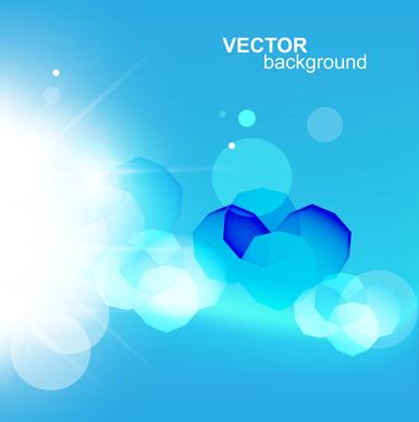 abstract blue colorful bubbles circle background vector