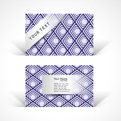 abstract blue colorful business card set white vector