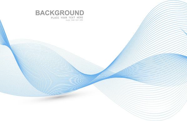 abstract blue colorful line wave vector illustration