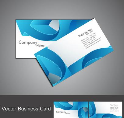 abstract blue colorful stylish arrow business card set design
