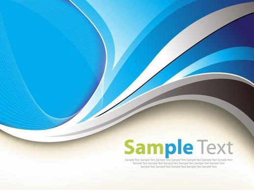 Abstract Blue Curves Vector Graphic