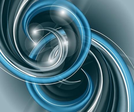 Abstract Blue Helix Vector Background