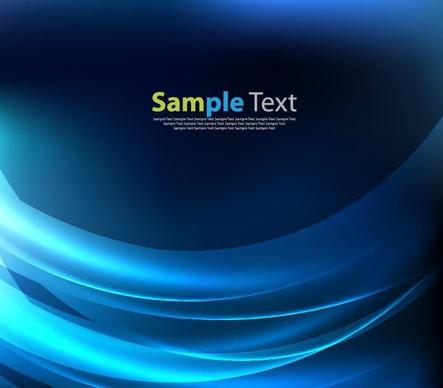 abstract blue light wave background vector illustration
