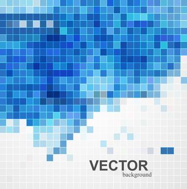 abstract blue mosaic background vector
