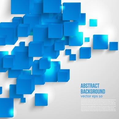 abstract blue square background vector