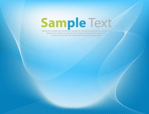Abstract Blue Wave Art Vector