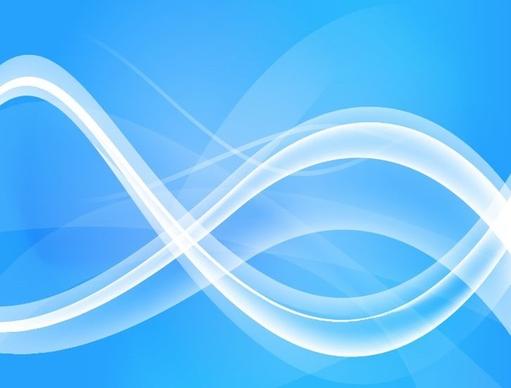 abstract blue wave light background vector illustration