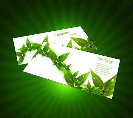 abstract bright green colorful stylish business card