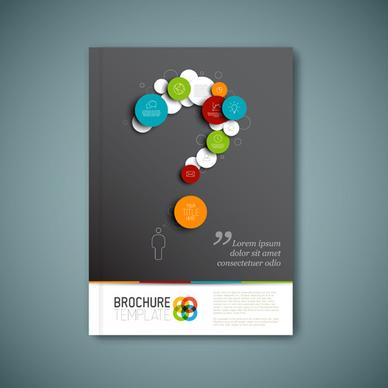 abstract brochure cover vecto template
