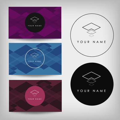 abstract business card vector design