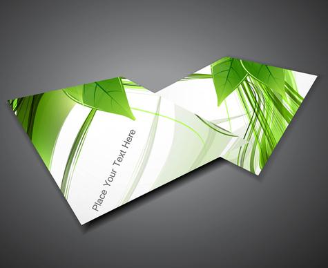 abstract business corporate brochure green lives vector illustration
