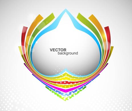 abstract business technology rainbow colorful circle wave white vector vector