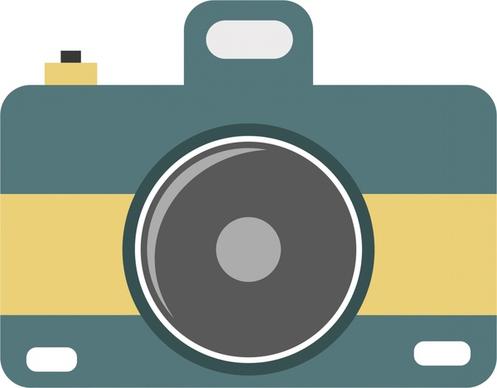 abstract camera icon vector illustration with flat design