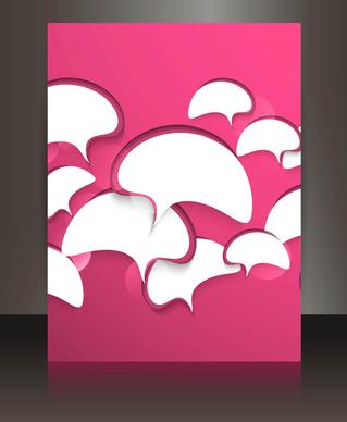 abstract chat bubbles brochure reflection colorful vector