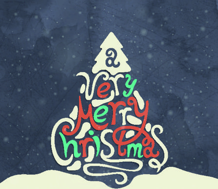 abstract christmas tree with retro background vector