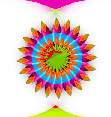 abstract circle shiny colorful swirl vector