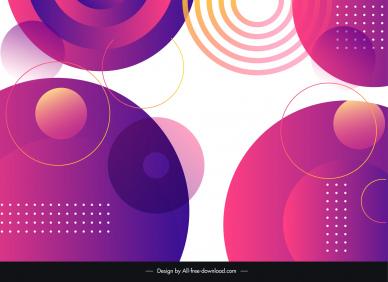 abstract circles background template flat elegance modern
