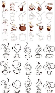 abstract coffee graphics design elements