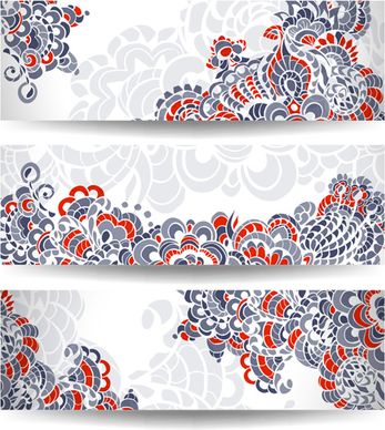 abstract color floral banner
