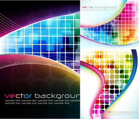 abstract colored box backgrounds vector graphic